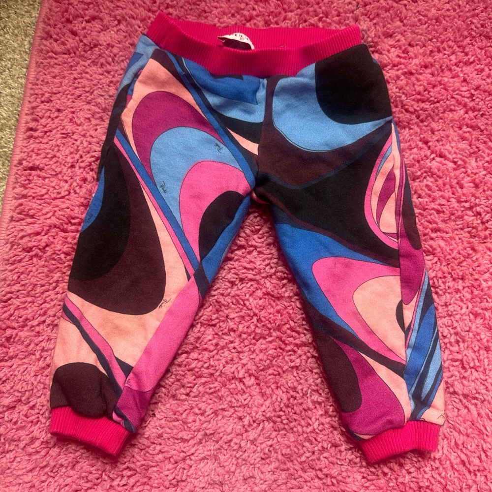 Emilio Pucci Kids' Multicolor Patterned Joggers